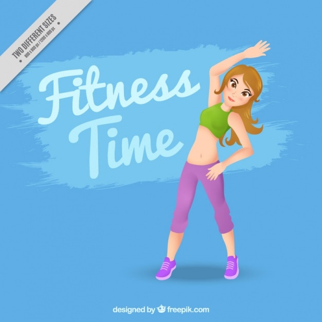 Free Vector "fitness time" background 