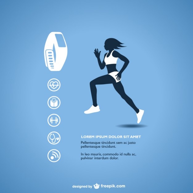 Fitness tracker with runner silhouette