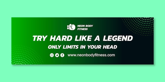 Fitness twitter header design