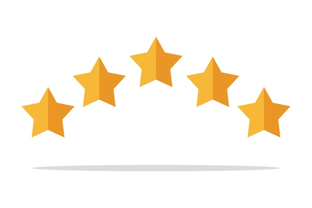 Free Vector five stars review half shadow style