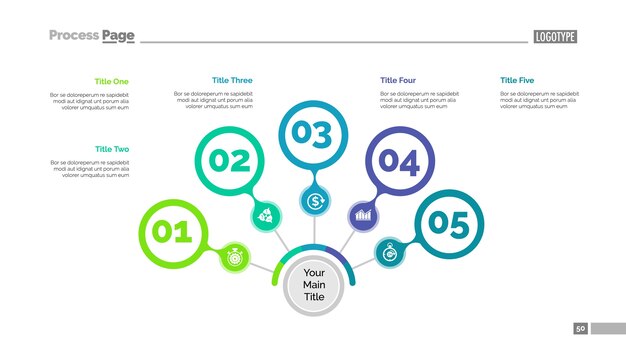 Five Steps Strategy Slide Template