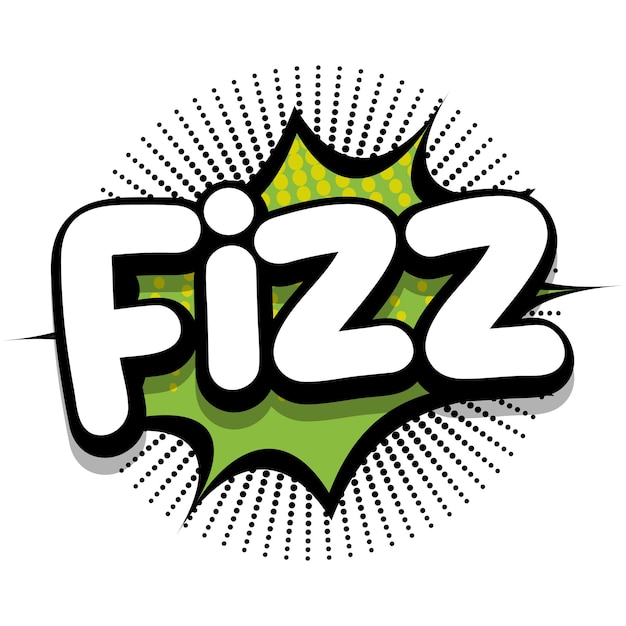 Fizz Comic book explosion bubble vector illustration