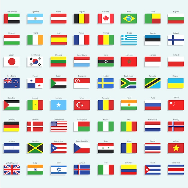 Free Vector flag icon collection