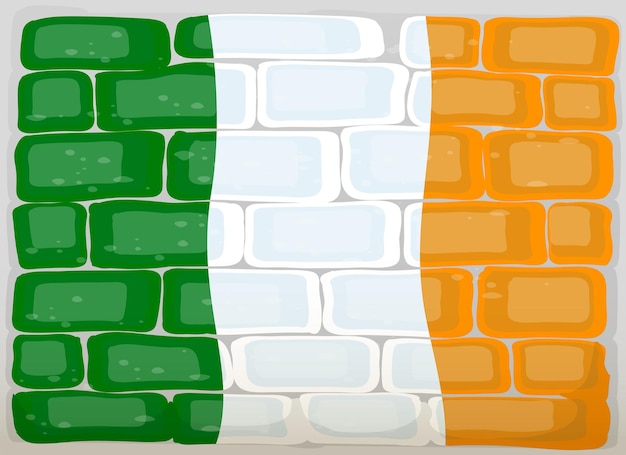 Free vector flag of ireland painted on wall