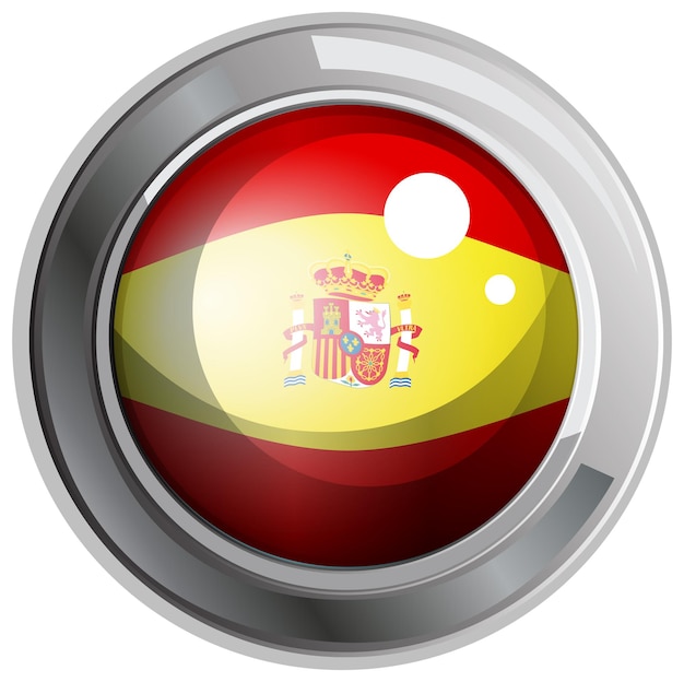 Free Vector flag of spain in round icon