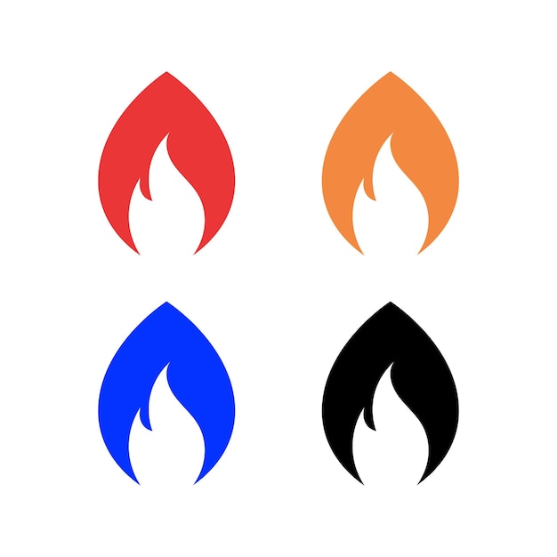 Free vector flame basic style set