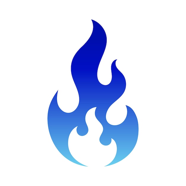 Free Vector flame blue gradient style