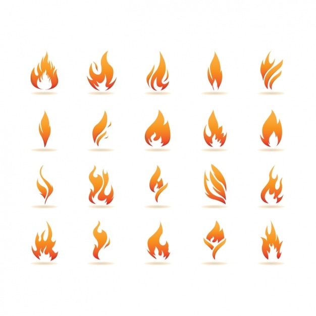 Flame icons collection