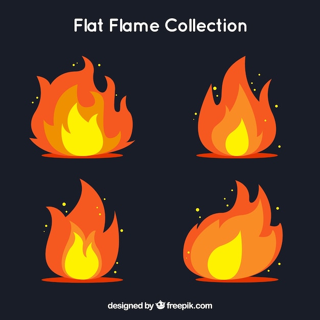 Flame pack in flat design