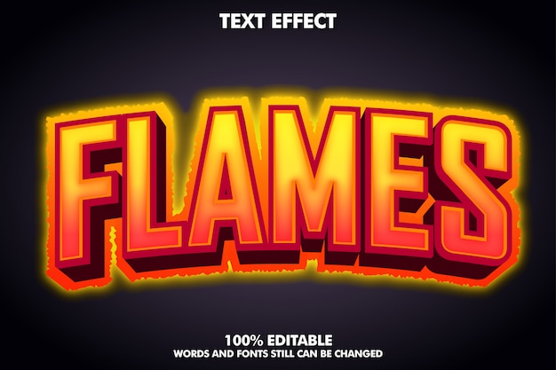 Free vector flames banner - hot fire text effect