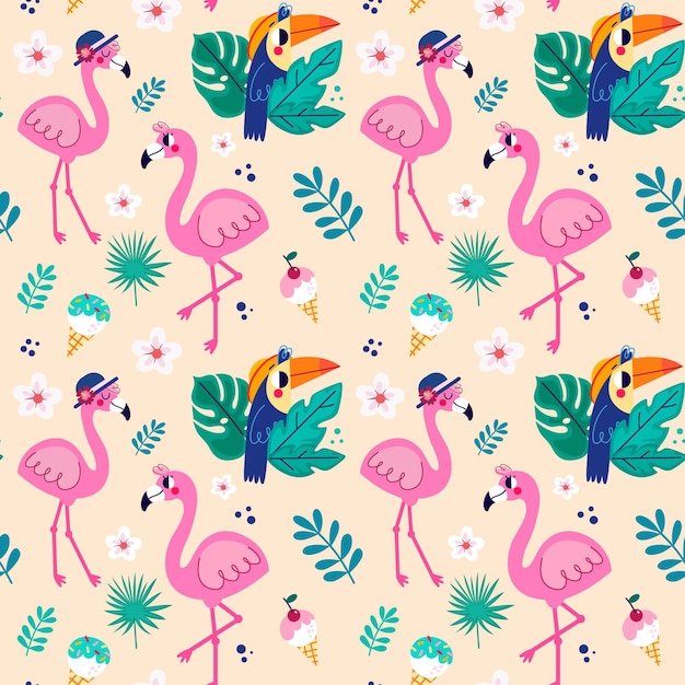 Flamingo pattern collection