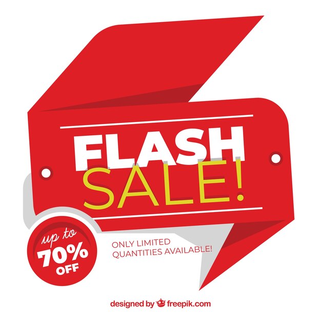 Flash sale background in flat style