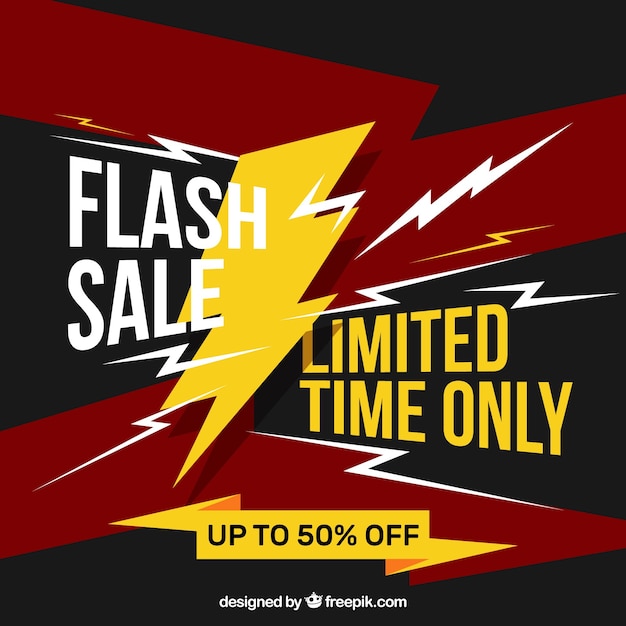 Free Vector flash sale background in flat style