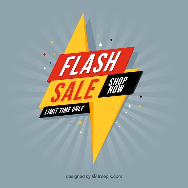 Free Vector flash sale background in flat style