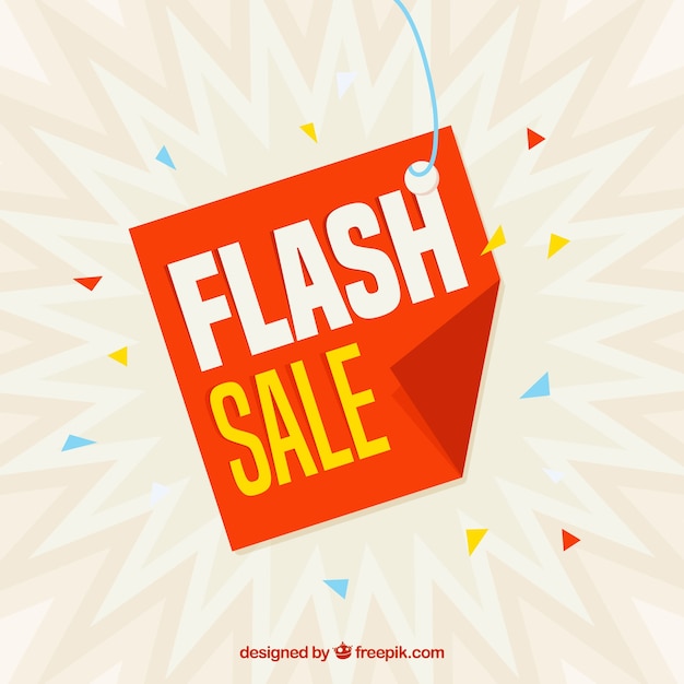 Free Vector flash sale background in flat style