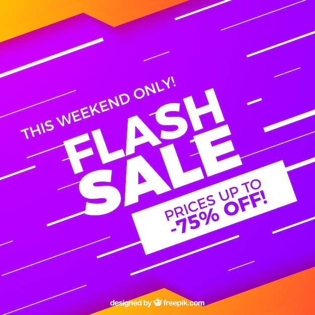 Flash sale background in gradient style