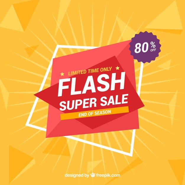 Flash sale background with gradient style