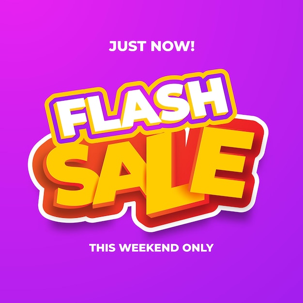 Flash Sale banner template design.Vector illustration.