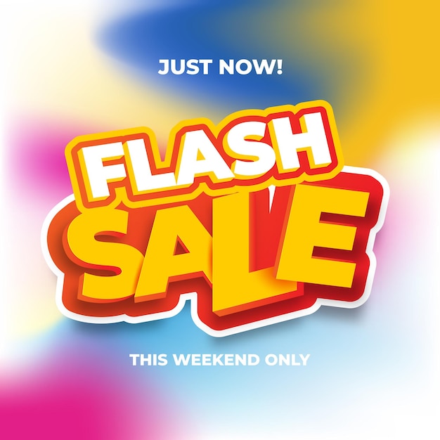 Flash Sale banner template design.Vector illustration.