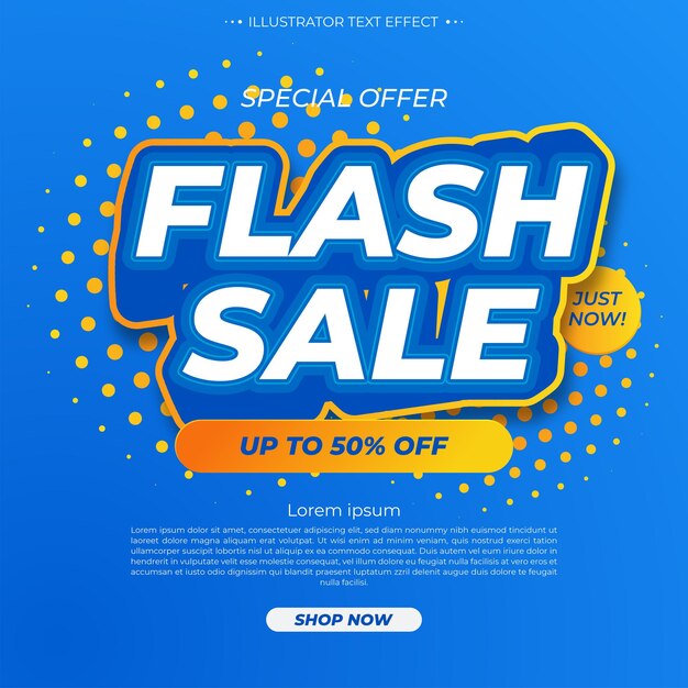 Flash sale modern banner promotional template