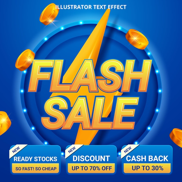 Flash sale promotion Vector Illustration