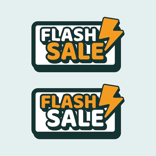 Free Vector flash sale text mascots vintage retro classic