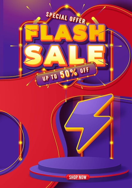 Flash sale vector banner design