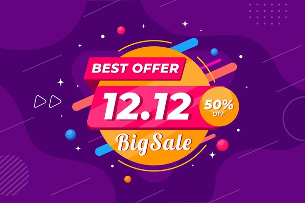 Flat 12.12 sale background