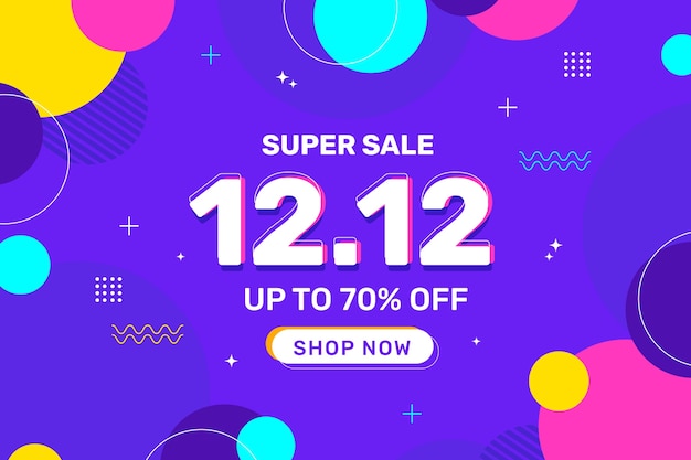 Flat 12.12 sale background