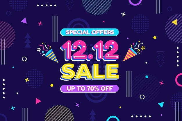 Flat 12.12 sale background