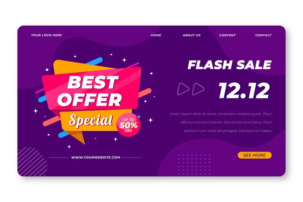 Flat 12.12 sale landing page template