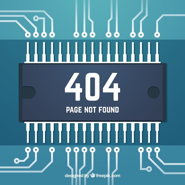 Flat 404 error template