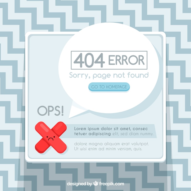 Free Vector flat 404 error template