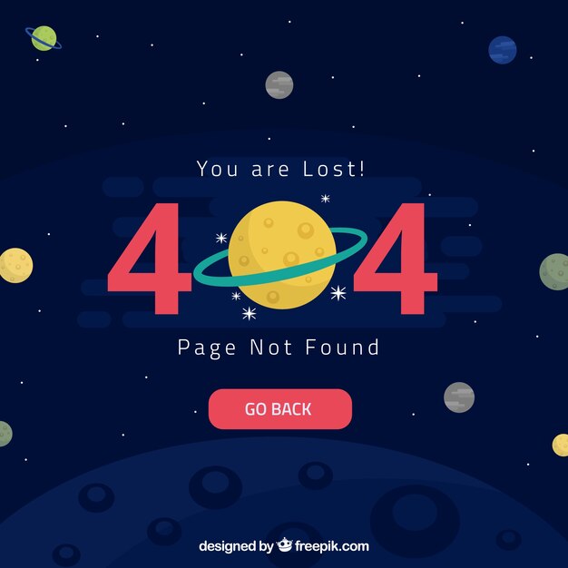 Flat 404 error template