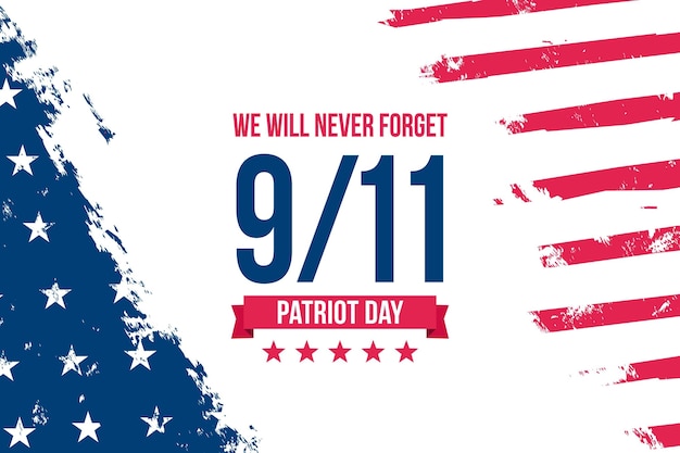 Flat 9.11 patriot day background