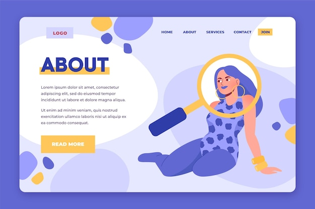 Flat about me landing page