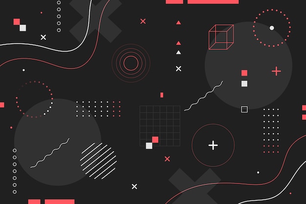 Flat abstract background with geometric shapes