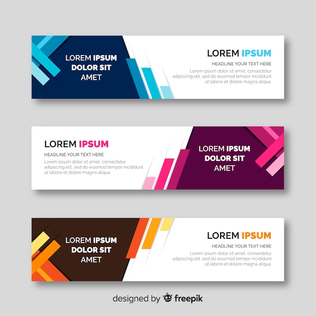 Flat abstract banner 