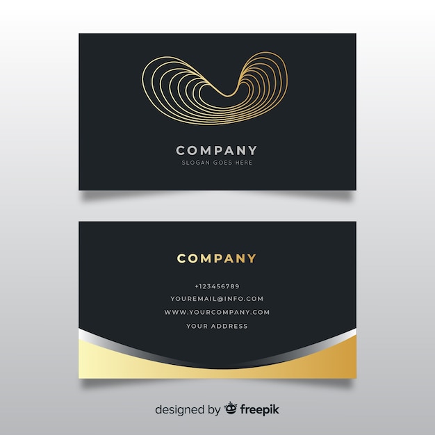 Flat abstract business card template