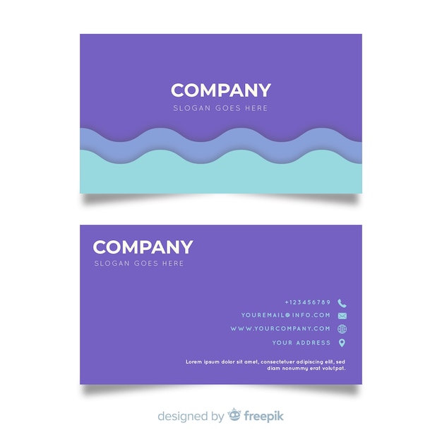 Flat abstract business card template