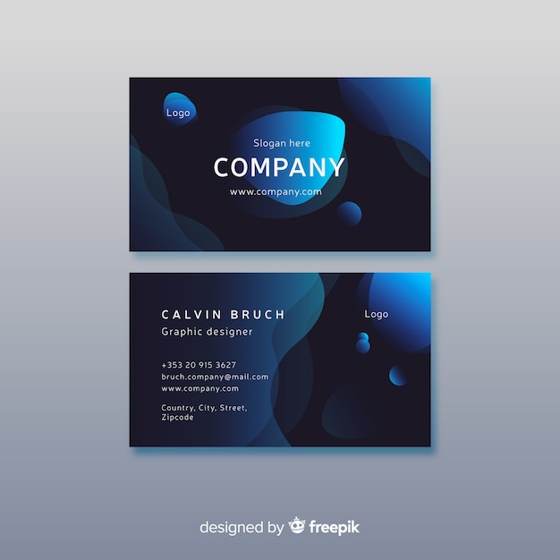 Free vector flat abstract business card template