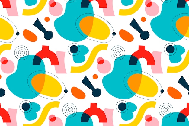 Flat abstract doodle pattern design