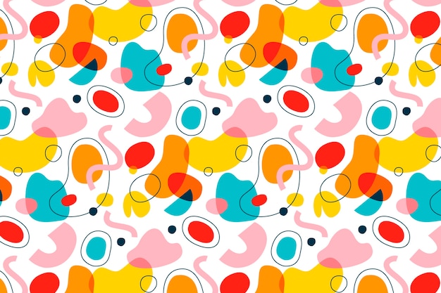 Flat abstract doodle pattern design