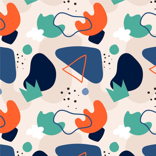 Flat abstract doodle pattern design