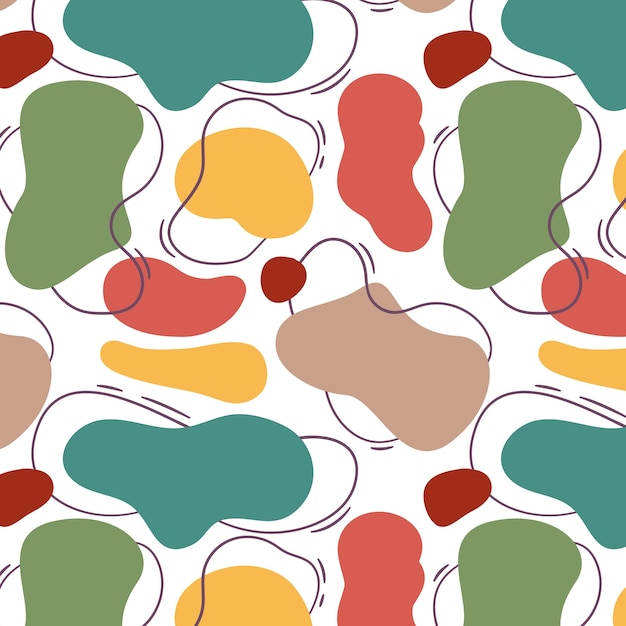 Flat abstract doodle pattern design