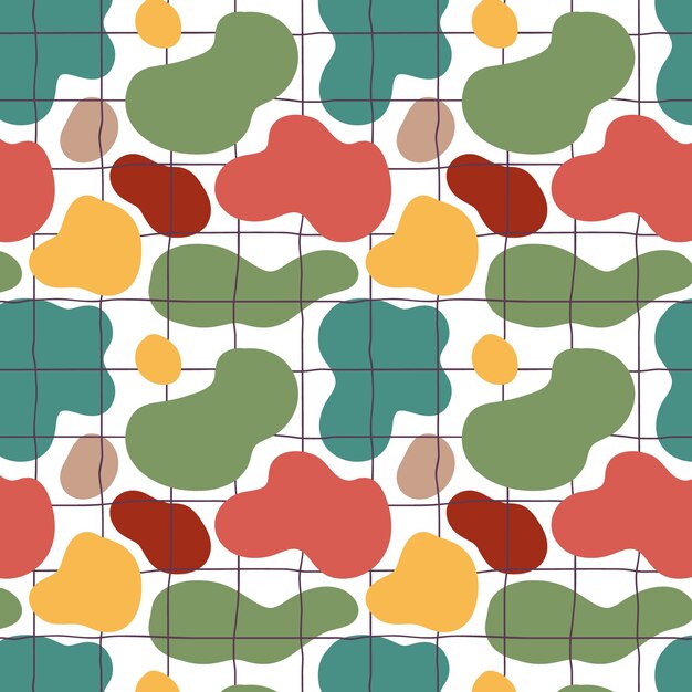 Flat abstract doodle pattern design