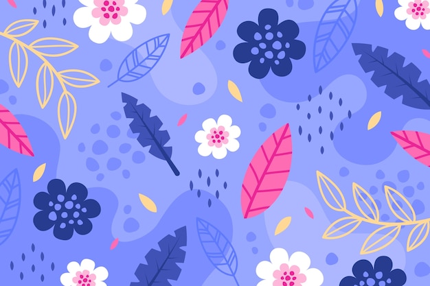 Free Vector flat abstract floral background