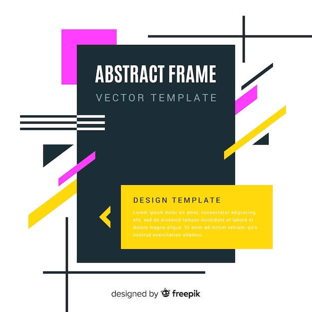 Flat abstract frame