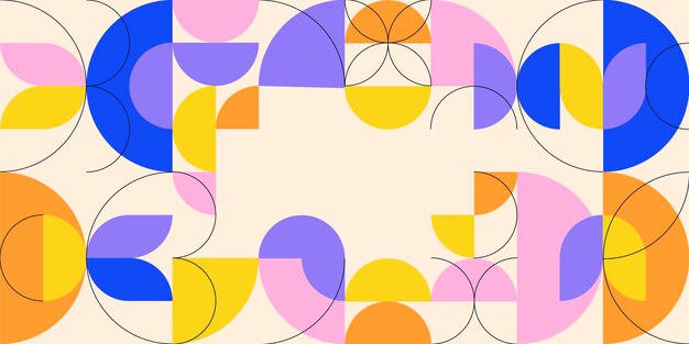 Flat abstract geometric background