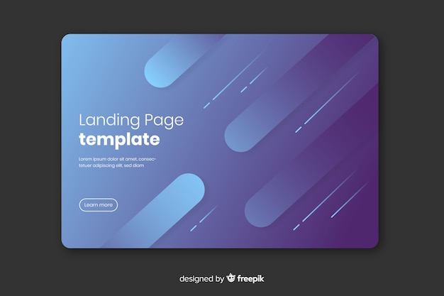 Flat abstract landing page template